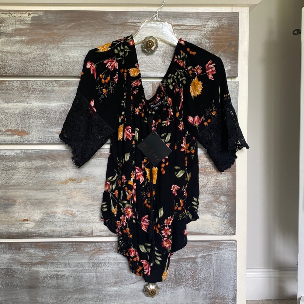Haute Fox Off the Shoulder Floral Top
